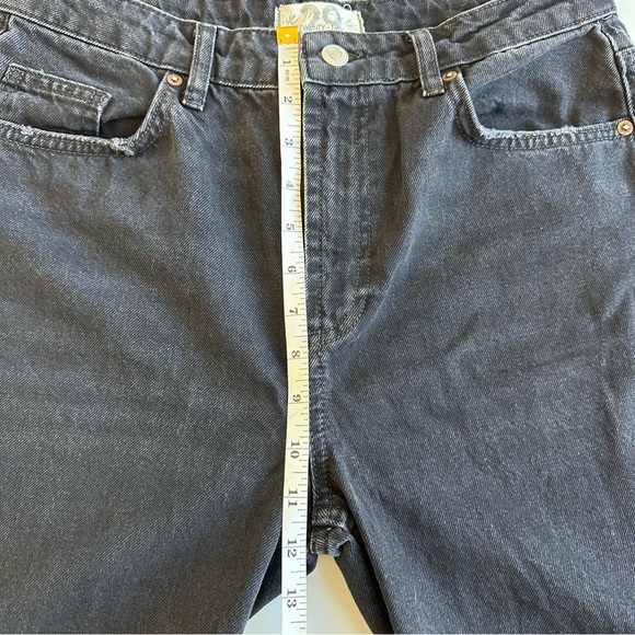 Free People Dakota Straight Leg High Rise Pitch Black Denim Jeans Size 29 Cotton - Picture 6 of 10